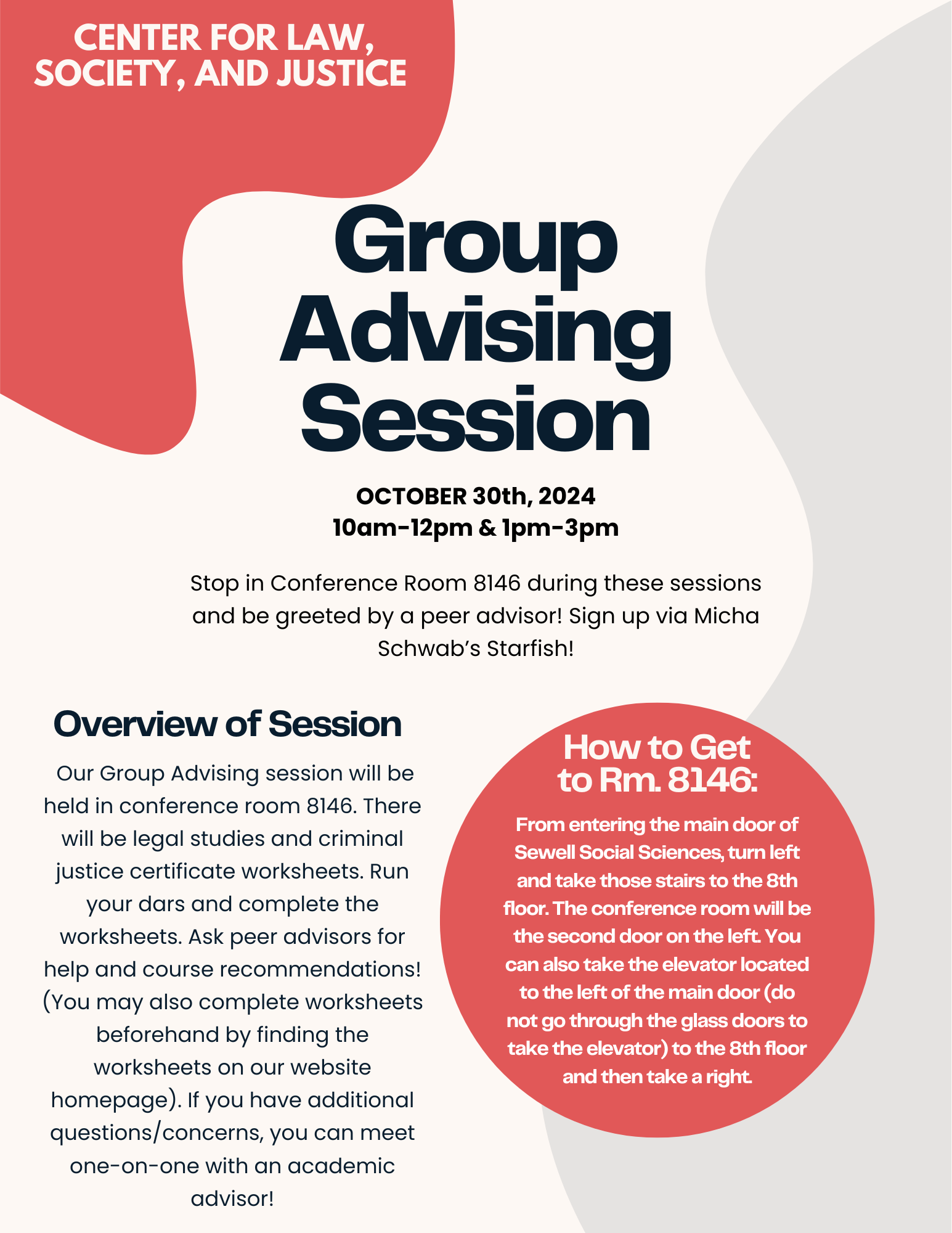 Group Advising Session – Center for Law, Society & Justice – UW–Madison